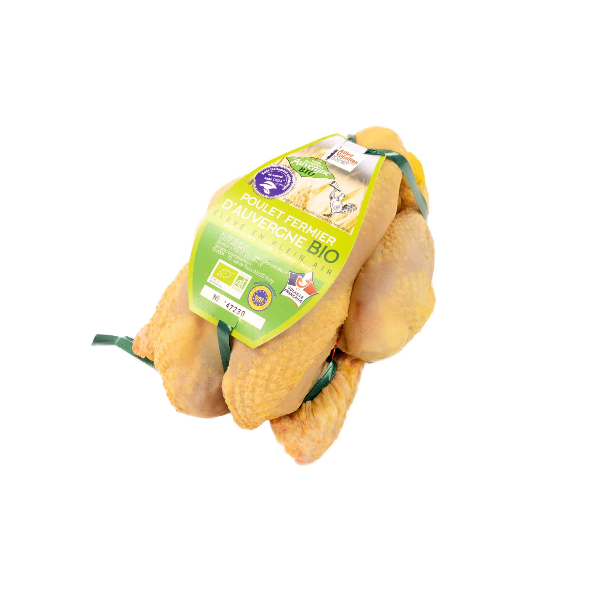 Poulet fermier jaune d'Auvergne BIO PAC