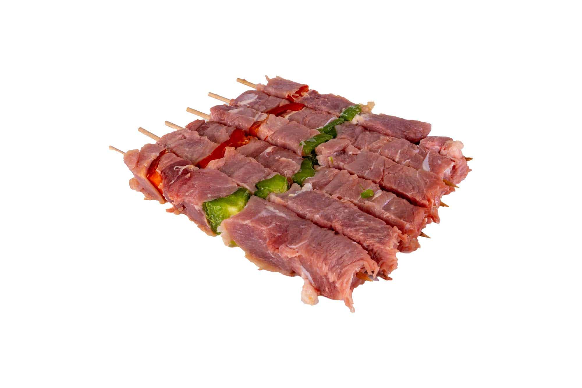 Brochette de dinde avec poivron