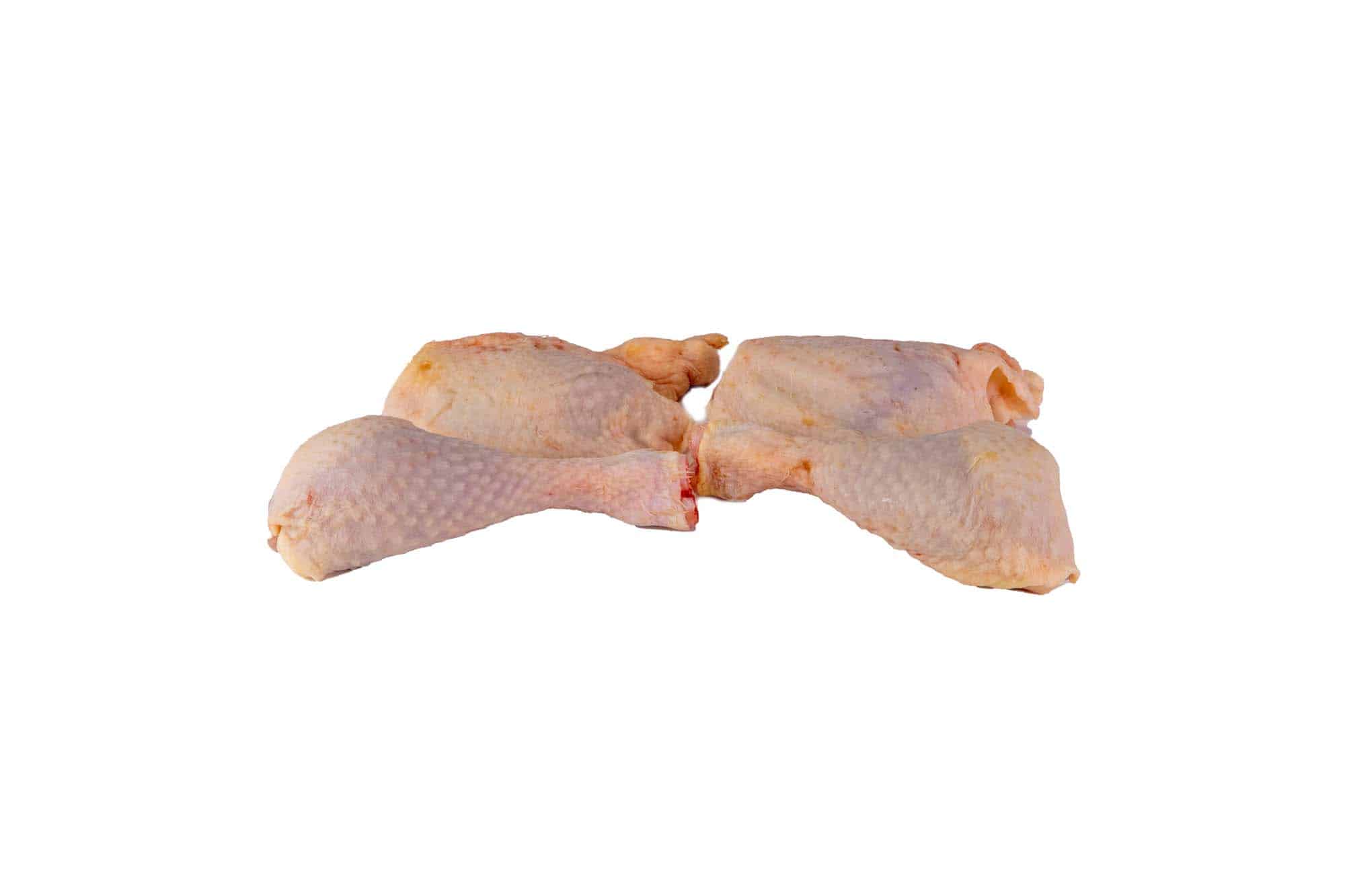 Cuisse de poulet coupé en deux